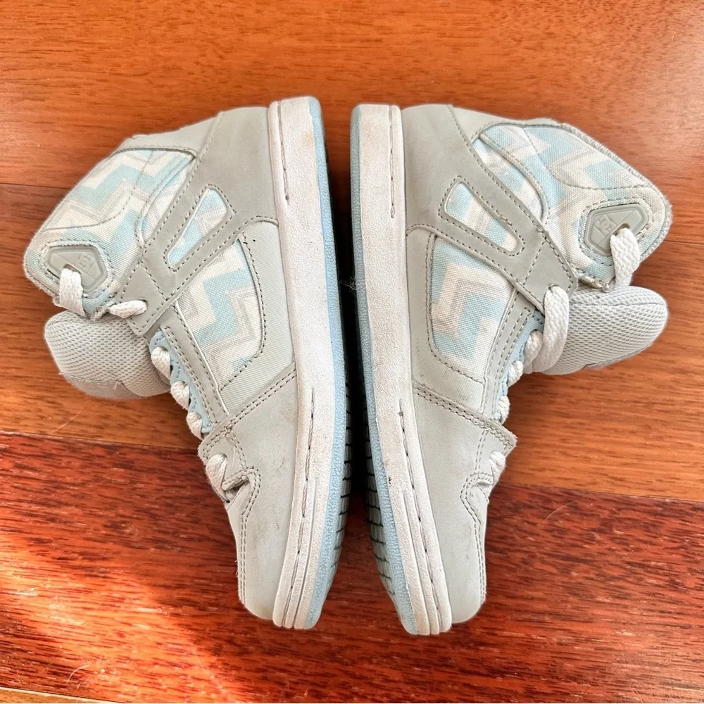 DC Youth Kids Pure Boys‎ High Top Sneaker SP Skate Shoe Sz 2.5 Blue Gray White